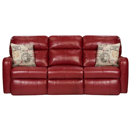 Double Reclining Sofa with Pillows